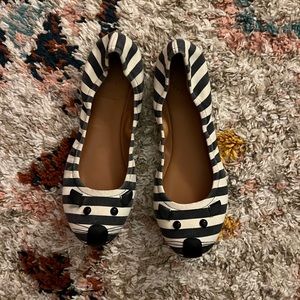 Marc by Marc Jacob’s Striped Canvas Mouse flats., size 38 1/2 or 7.5
